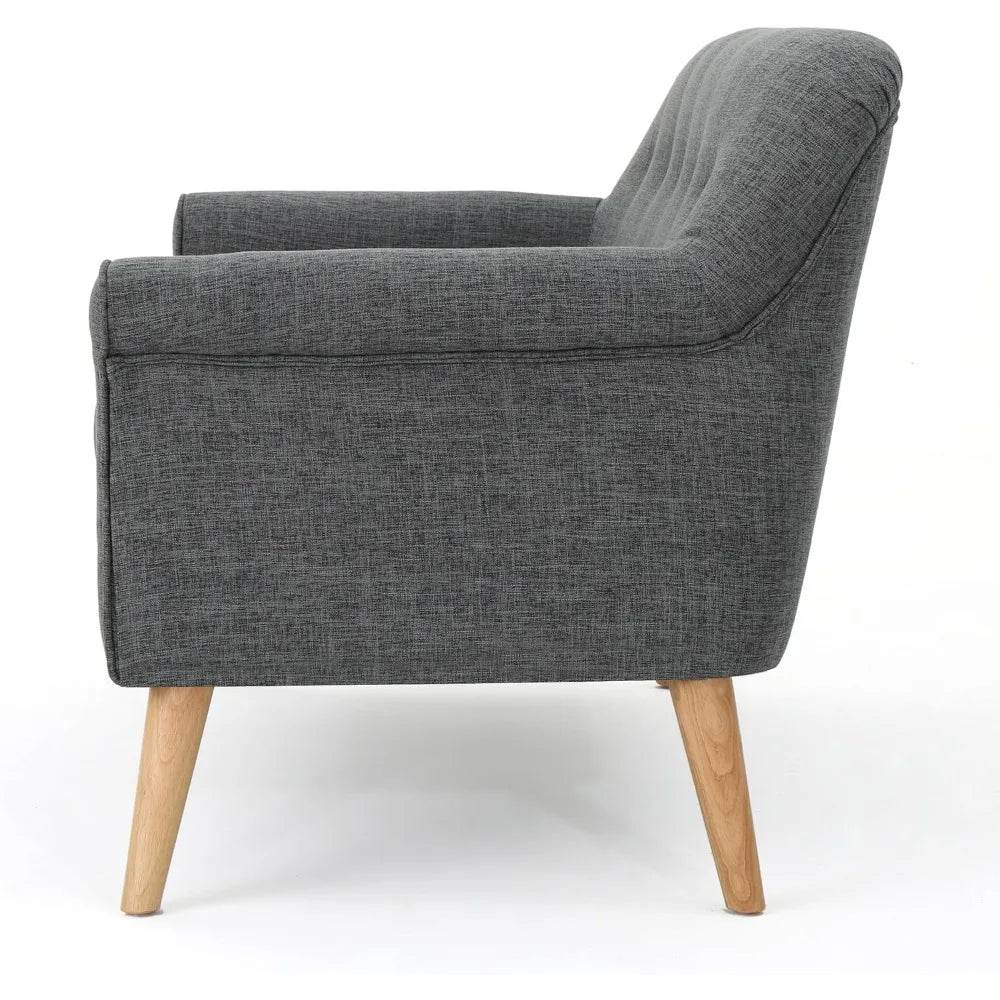 Mariah Mid-Century Modern Loveseat, Grey - Loft&Timber