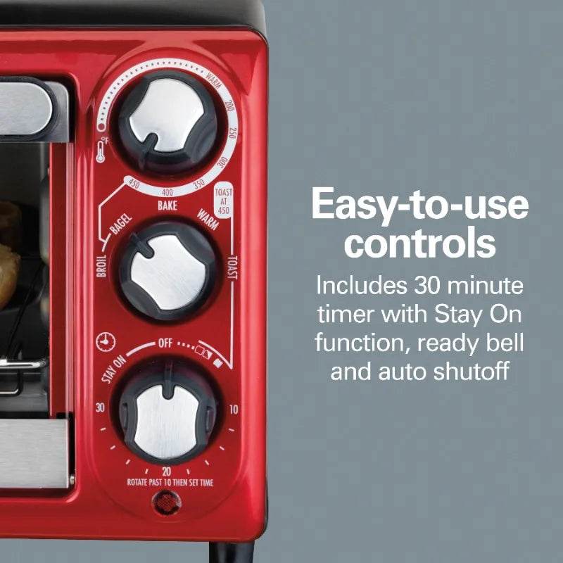 Hamilton Beach 4 Slice Toaster Oven, with 5 Versatile Cooking Modes - Loft&Timber