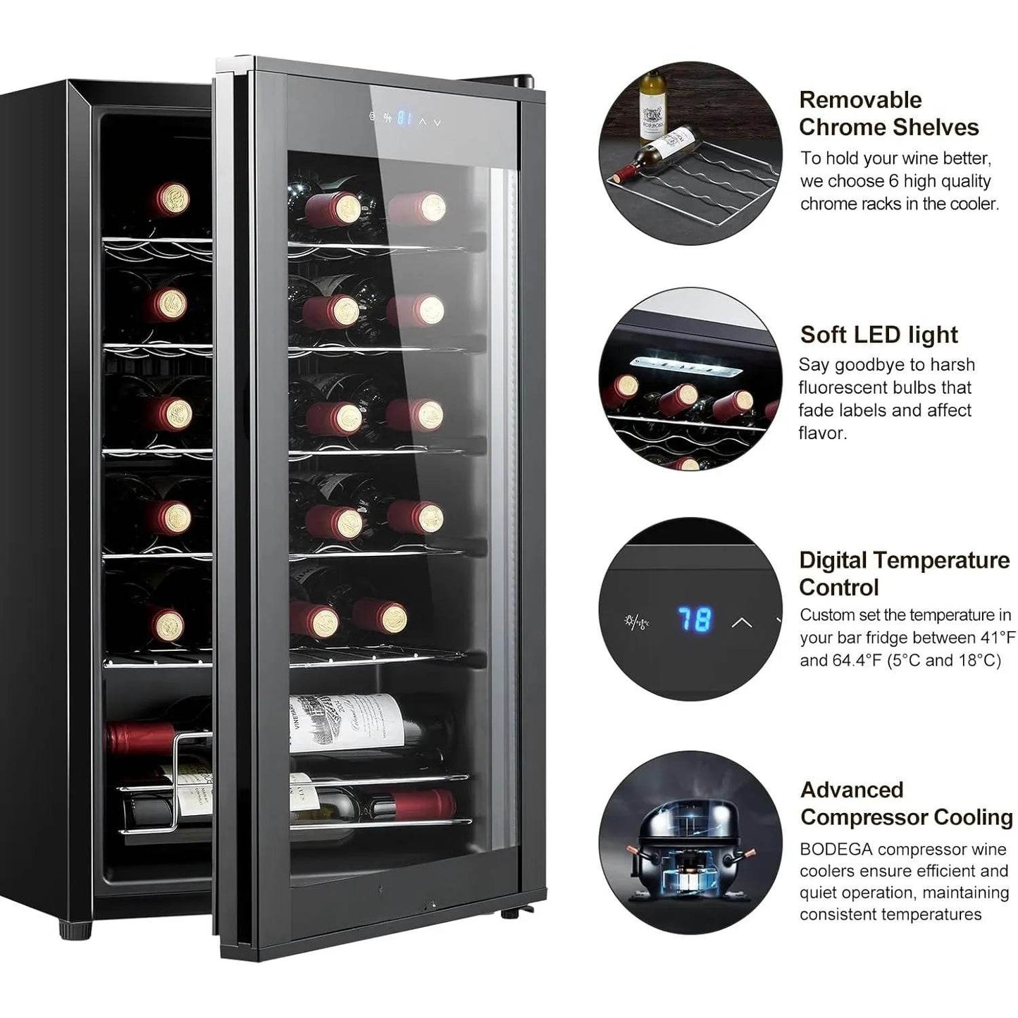 COOLER 24 Bottle Mini Fridge - Loft&Timber