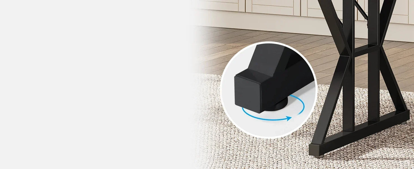 Farmhouse Dining Table for 6 People, 70.8" - Loft&Timber