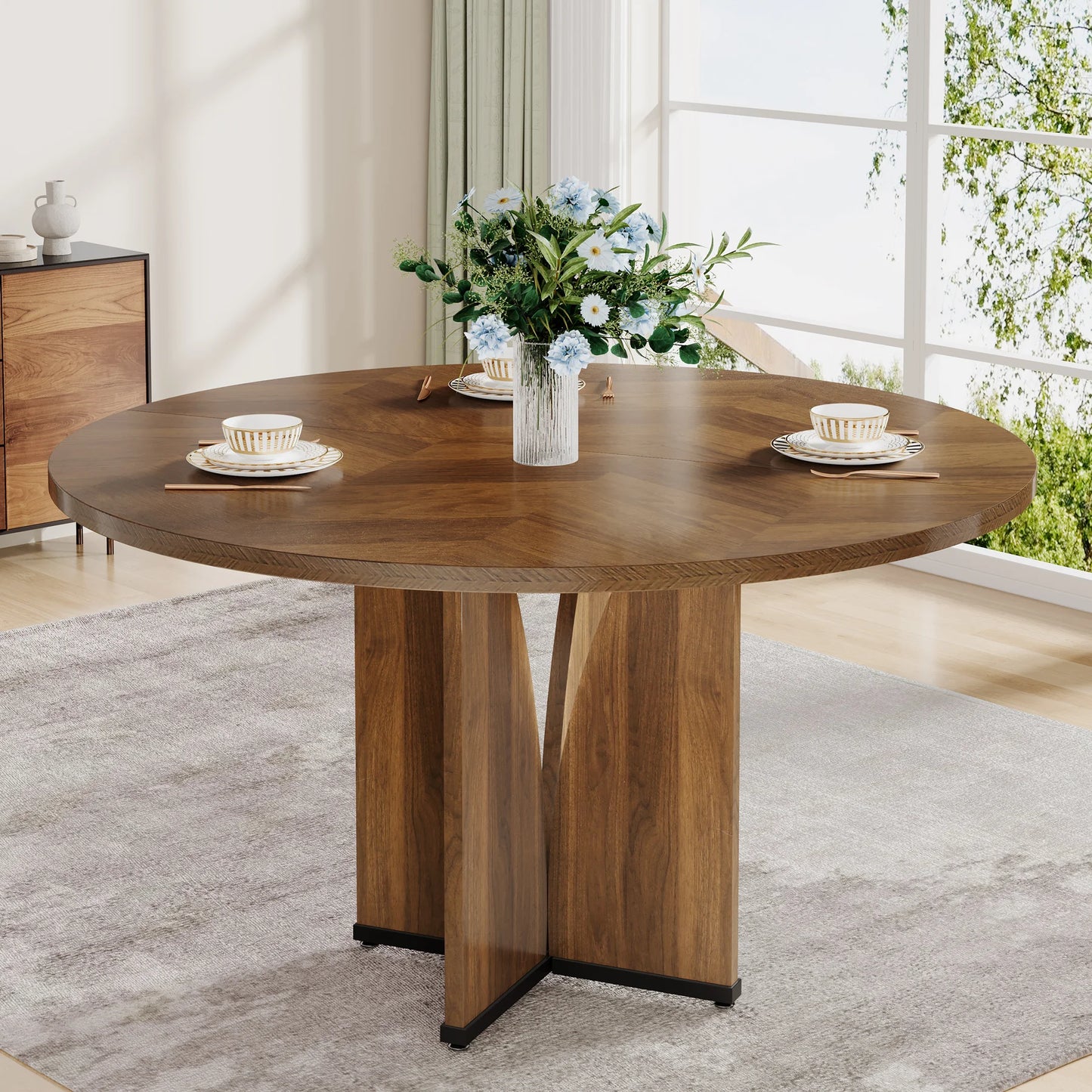 Tribesigns 39" Round Conference Table for 4 - Loft&Timber