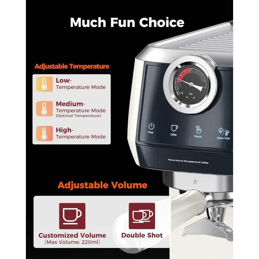 58mm Espresso Machine 20Bar Espresso Maker, Dual Boiler Coffee Maker - Loft&Timber
