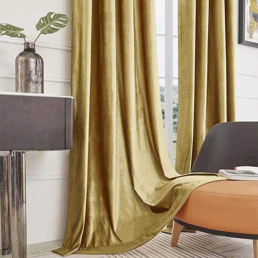 Gold Curtains 84 inch Length - Loft&Timber