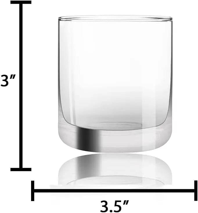 Nova Crystal Whiskey Glasses. Lowball Glasses Set of 4, 10oz - Loft&Timber