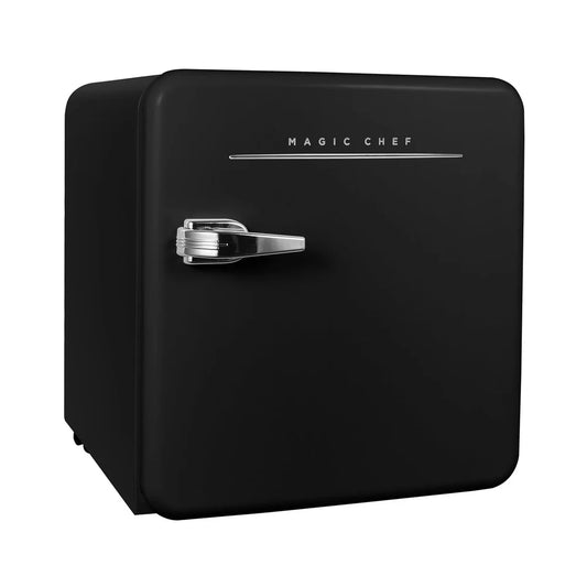 1.6 Cu Ft Retro Mini Fridge Adjustable Glass Shelf