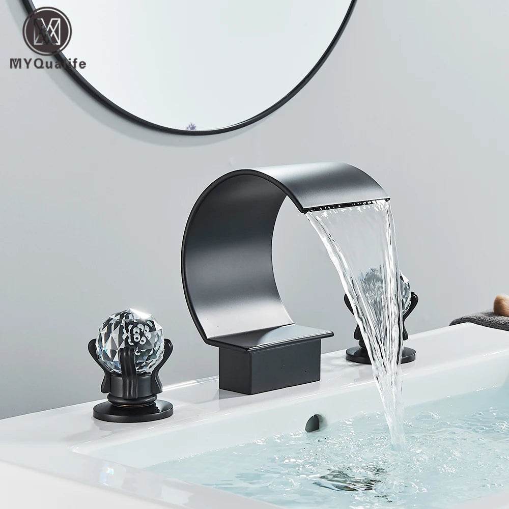 Black Bathroom Basin Faucet Brass - Loft&Timber