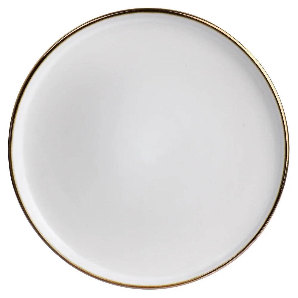 Ceramic Salad Plate Round Rustic Dinnerware