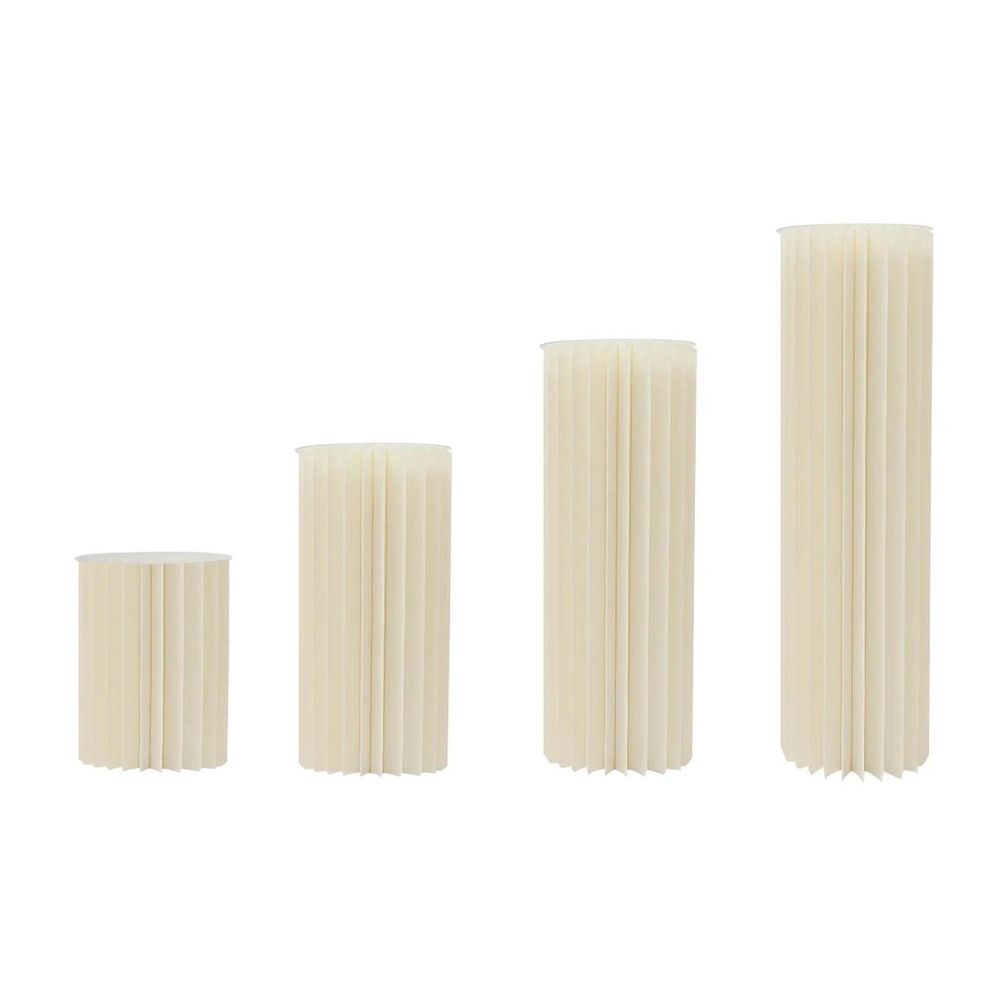 4Pcs Foldable Cardboard Flower or cake Stand (40+60+80+100cm) - Loft&Timber