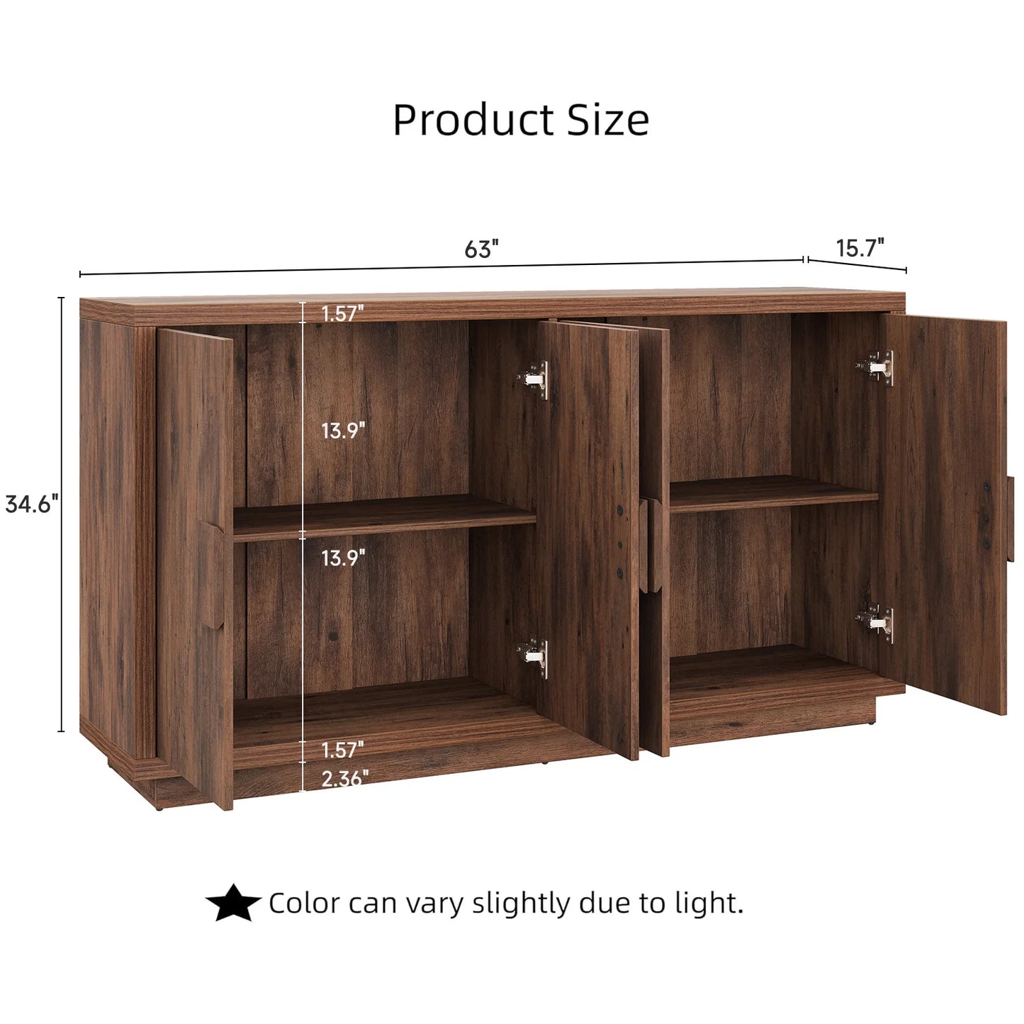 32" Sideboard Buffet Cabinet with Adjustable Shelfs - Loft&Timber