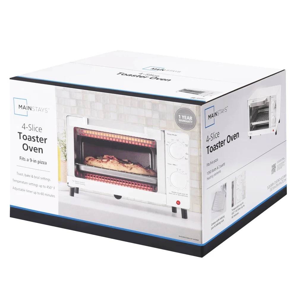 4 Slice Toaster Oven with Baking Rack and Pan 3 Settings - Loft&Timber