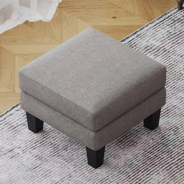 Light Gray Fabric Ottoman - Stylish and Versatile Storage Solution
