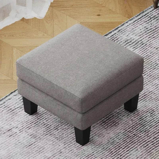 Light Gray Fabric Ottoman - Stylish and Versatile Storage Solution - Loft&Timber
