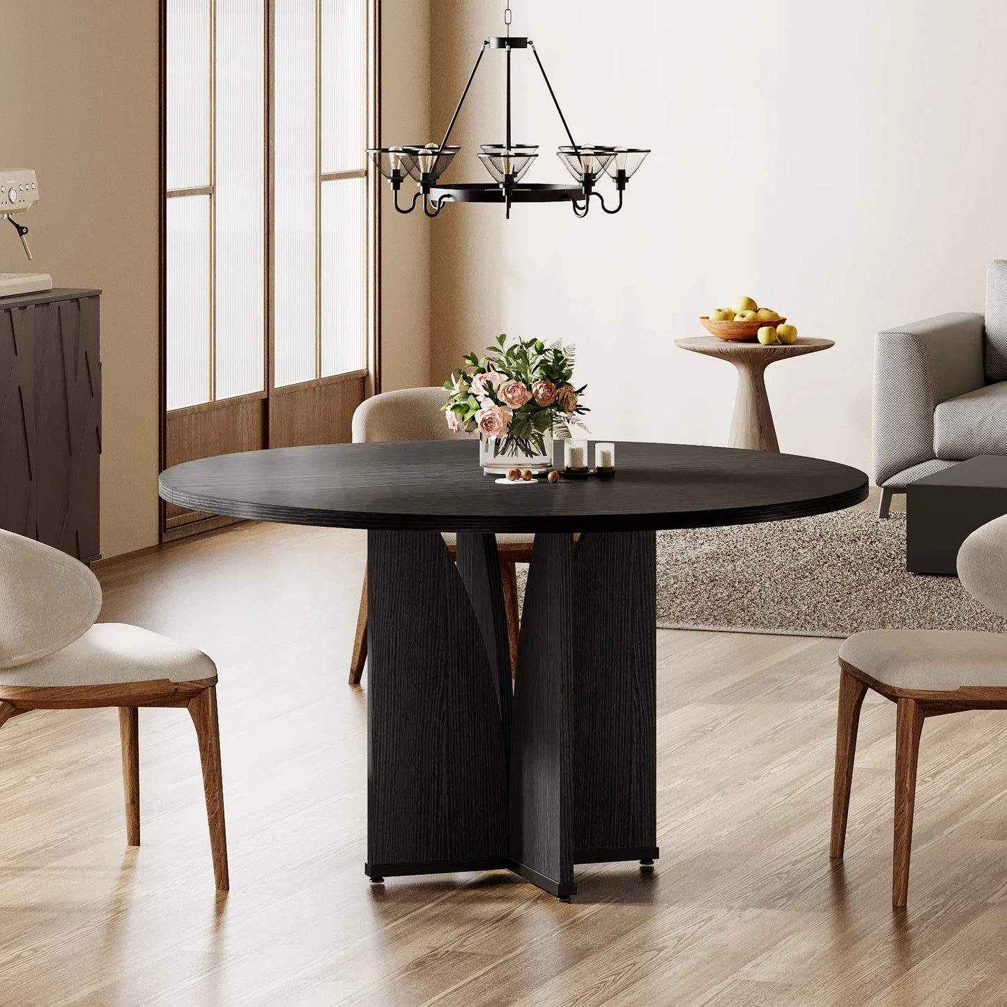 Tribesigns 39" Round Conference Table for 4 - Loft&Timber