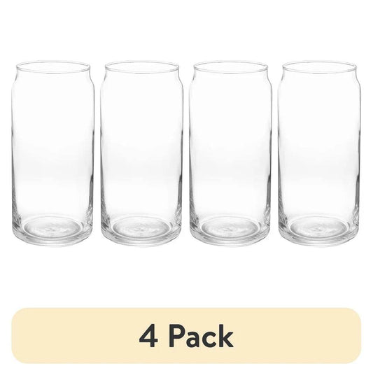4 Pack 20oz Clear Can Shaped Drinking Glasses - Loft&Timber