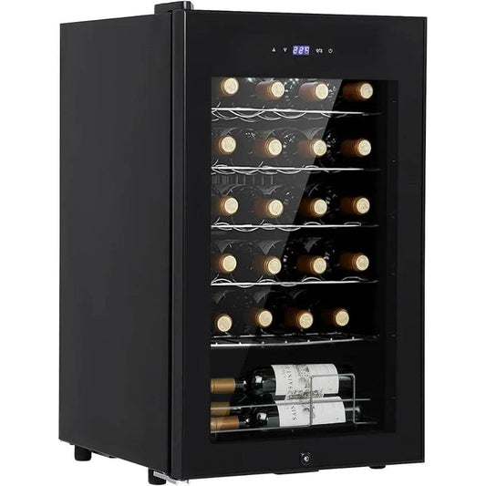 24 Bottle Built-In Wine Cooler Refrigerator with Glass Door - Digital Temperature Control 40°F-65°F - Loft&Timber