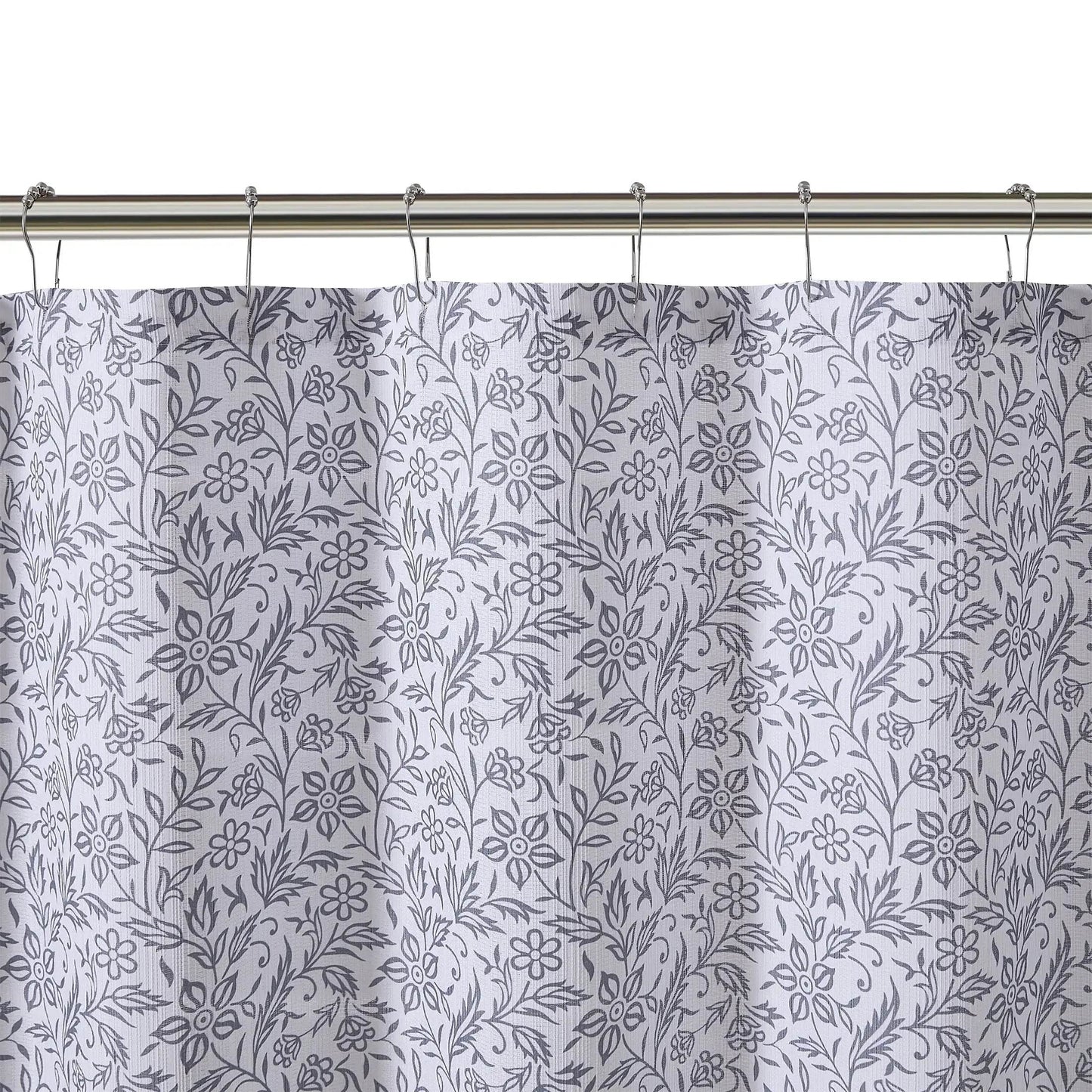 Botanical print shower curtain, machine washable - Loft&Timber
