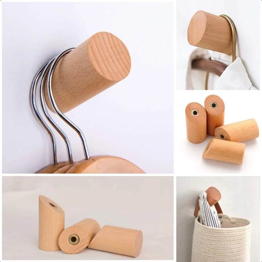 Wood Wall Hooks 4 Pack - Loft&Timber