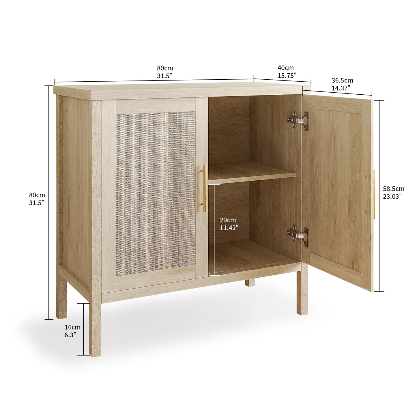 31" Rattan Sideboard - Loft&Timber