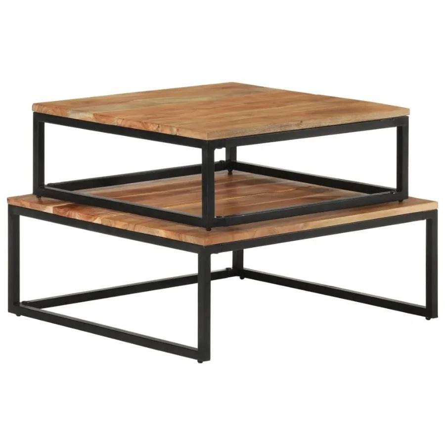 Nesting Coffee Tables 2 pcs Solid Acacia Wood - Loft&Timber