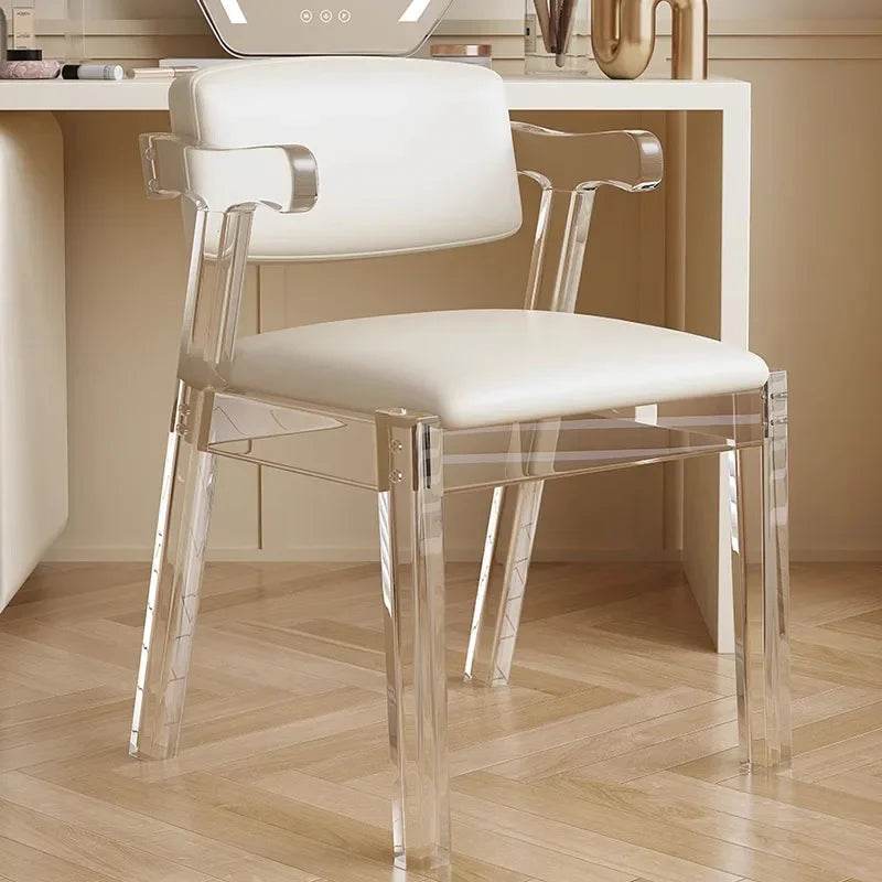 Cream Style Acrylic Makeup Chair - Loft&Timber