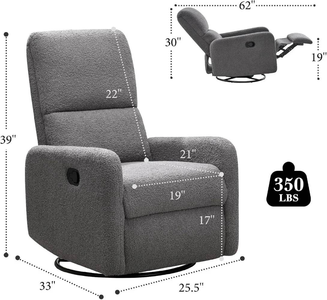 Swivel Glider Rocking Recliner Chair - Loft&Timber