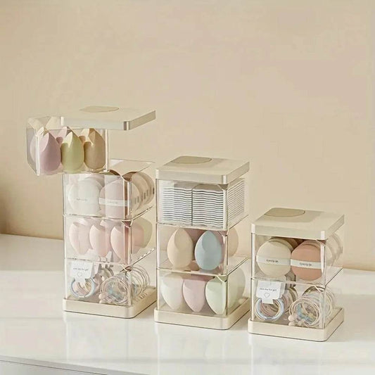 360° Rotating Makeup Organizer, Dustproof Storage - Loft&Timber