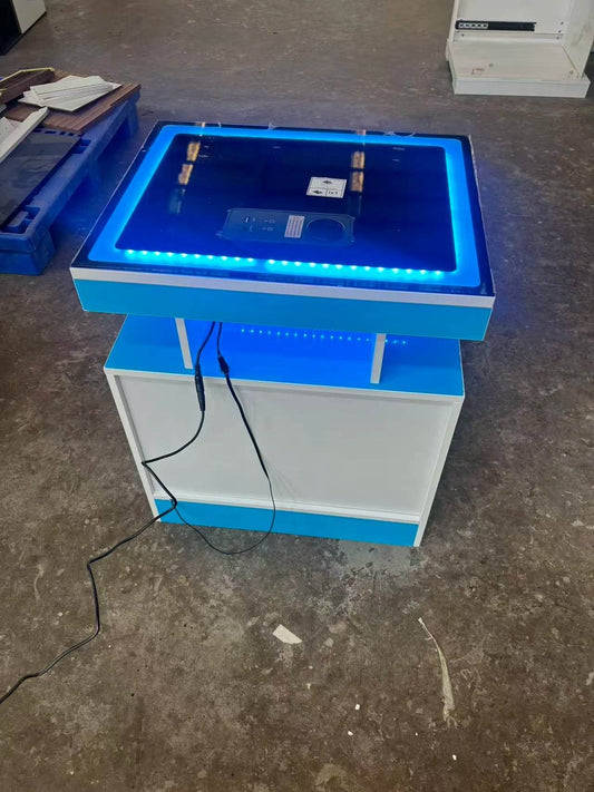 JDPAG LED Nightstand with Wireless Charging Station in Black - Loft&Timber