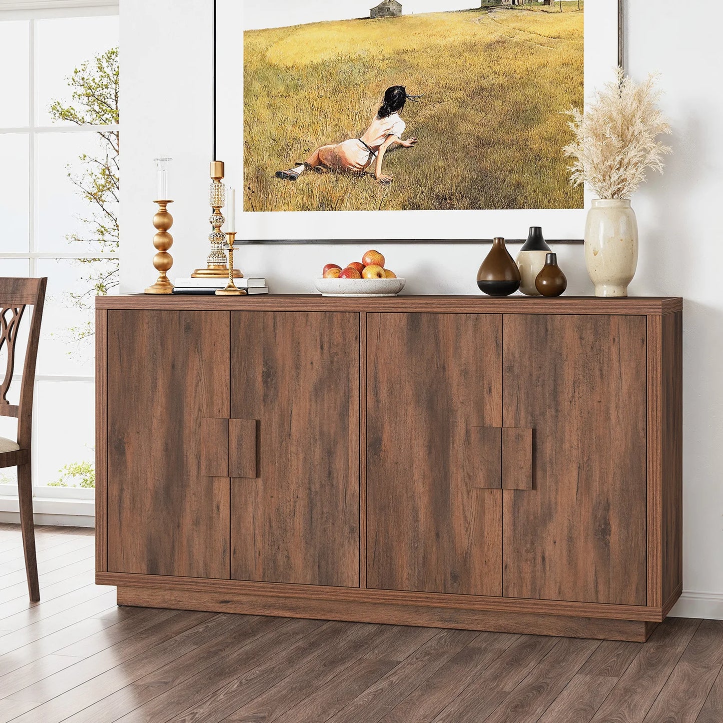 32" Sideboard Buffet Cabinet with Adjustable Shelfs - Loft&Timber