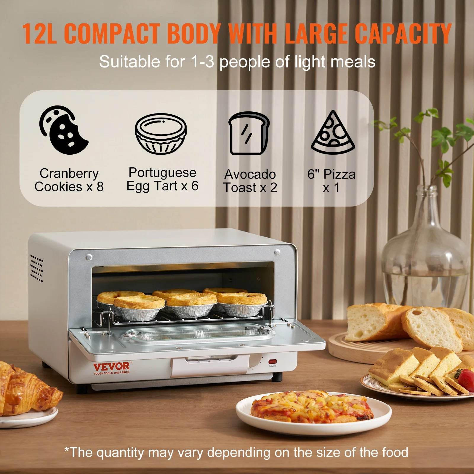 SucceBuy 5-IN-1 Steam Oven Toaster 12L - Loft&Timber
