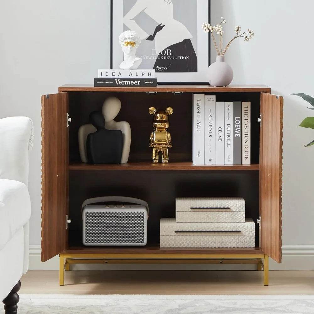 Sideboard Buffet Cabinet Set of 2 with 2 Doors and Adjustable Shelves - Loft&Timber