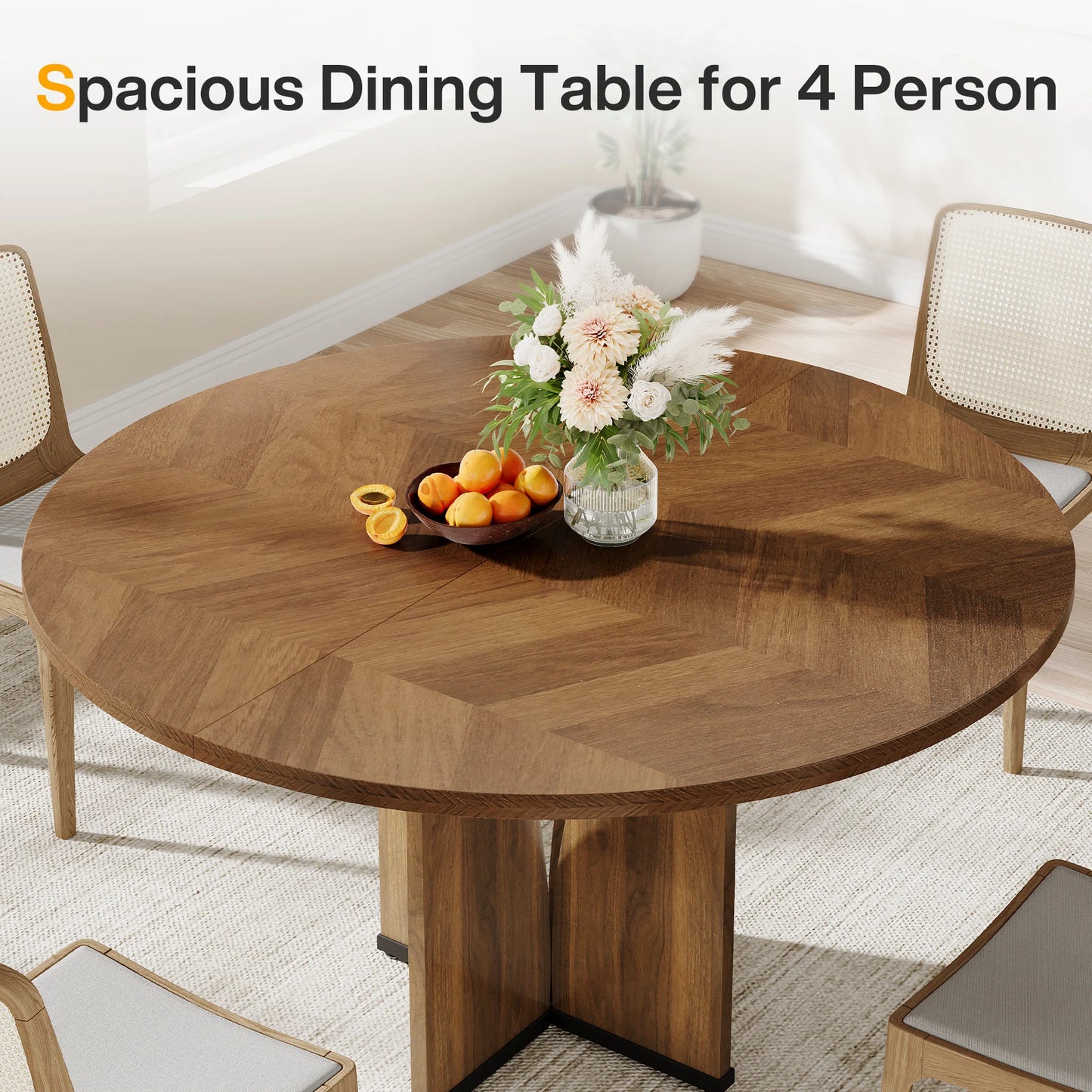 Tribesigns 39" Round Conference Table for 4 - Loft&Timber