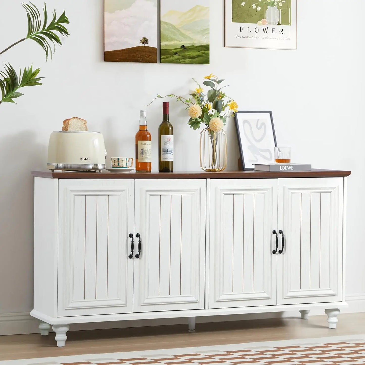 59" Large Sideboard Buffet Cabinet with Storage - Loft&Timber