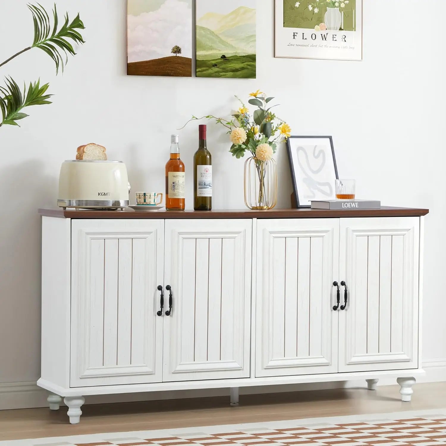 59" Large Sideboard Buffet Cabinet with Storage - Loft&Timber