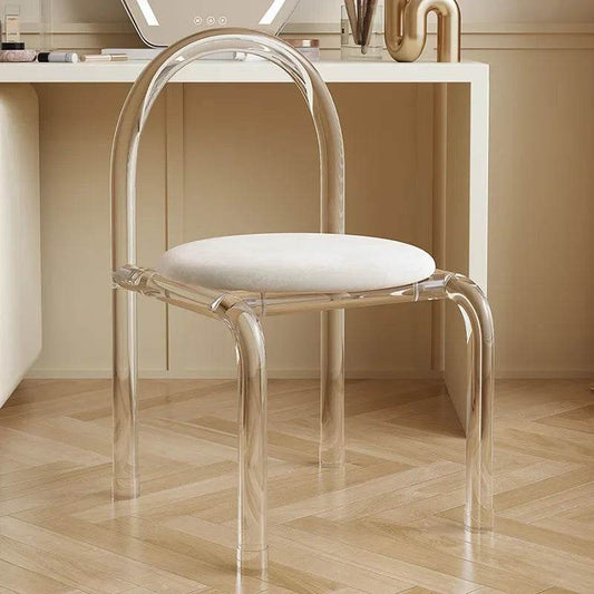 Cream Style Acrylic Makeup Chair - Loft&Timber
