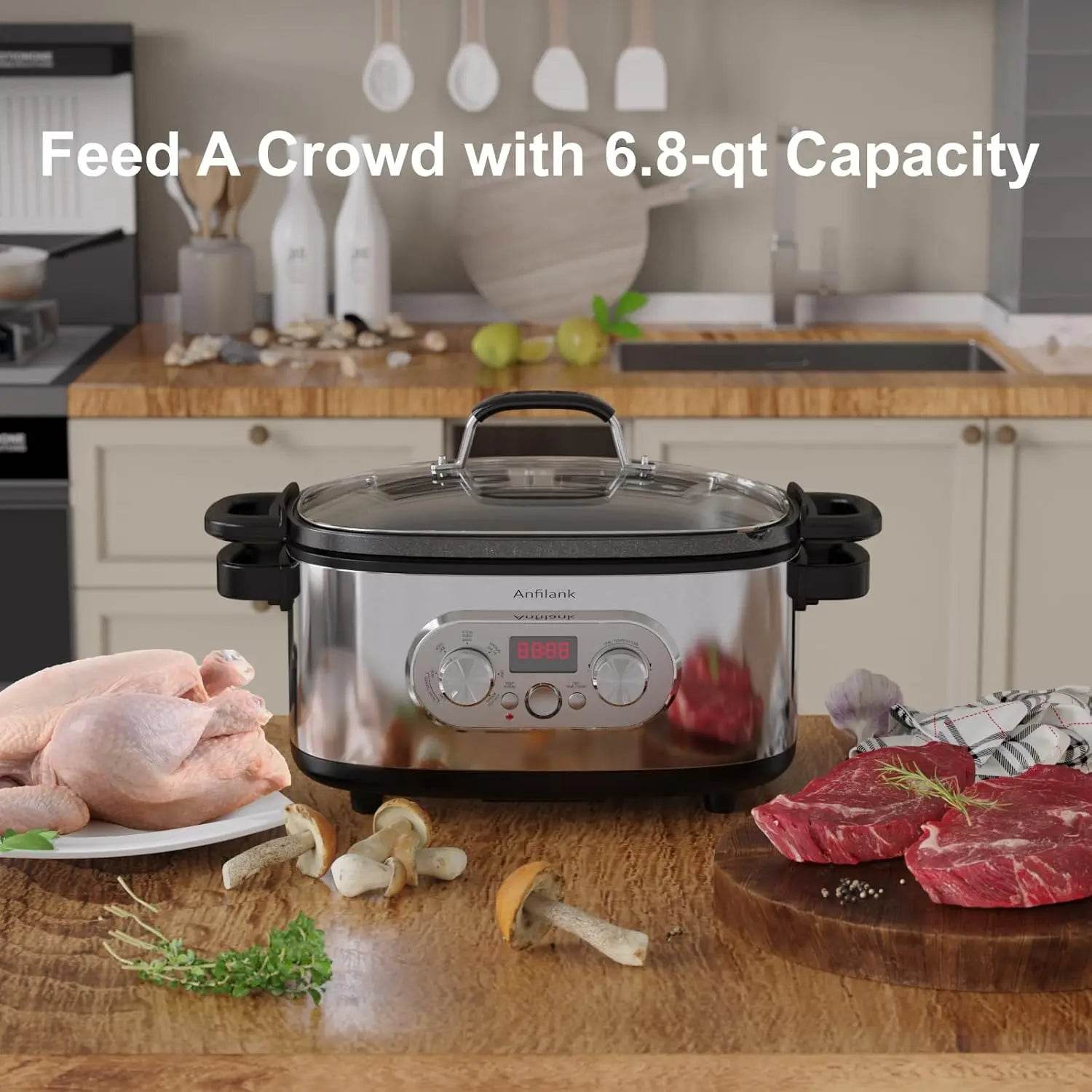 10-in-1 Programmable Slow Cooker with Timer - Loft&Timber