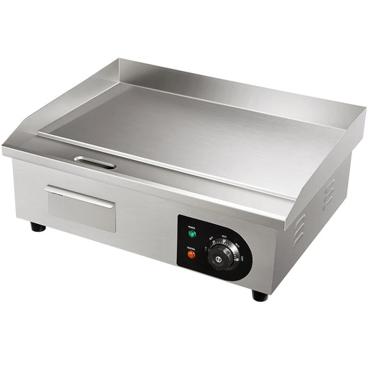 SucceBuy 21In Commercial Electric Grill Flat Pan Stainless Steel