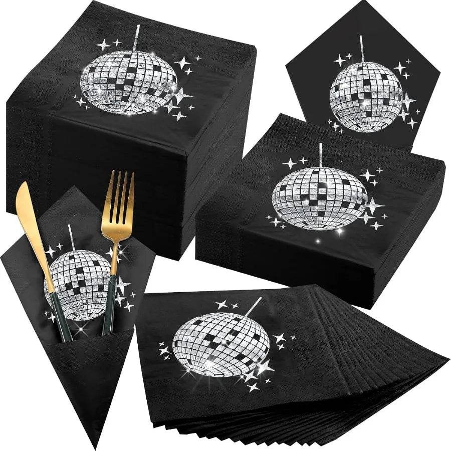 80 Pack Disco Cocktail napkins - Loft&Timber