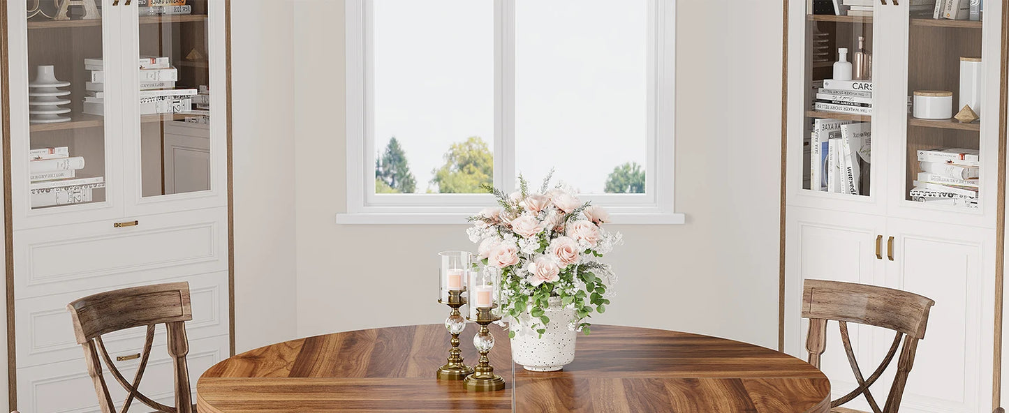 Tribesigns Round Dining Table for 4, 47" - Loft&Timber