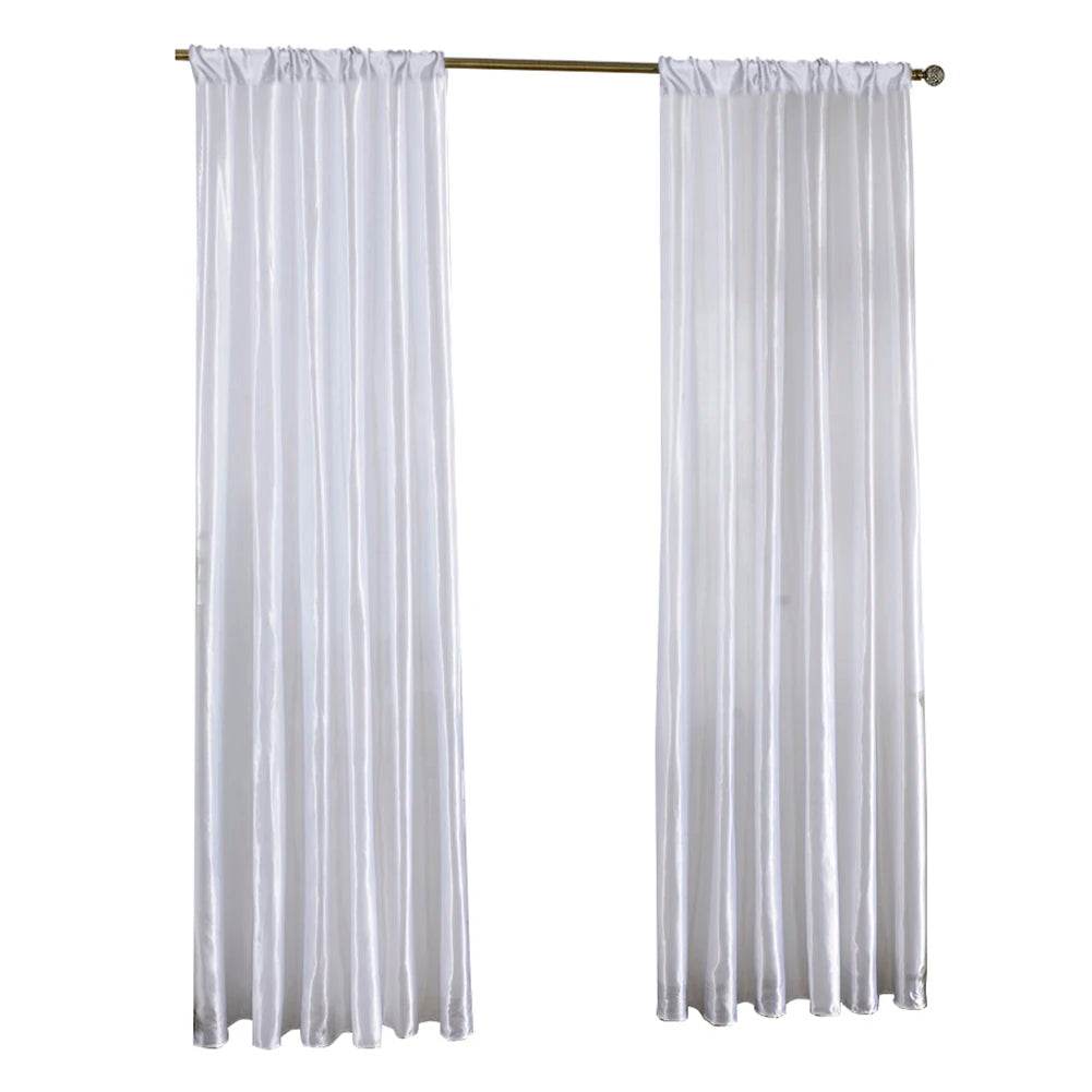 Solid Color Satin Window Curtain - Loft&Timber