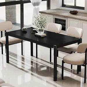 Modern Rectangular Dining Table, 64.5'' - Loft&Timber