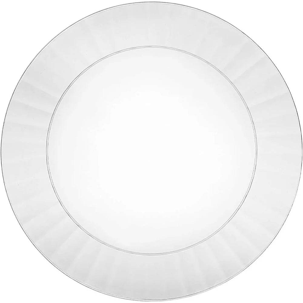 Deluxe Hard Plastic Round Salad Plates 70 Count 7-1/2 Inch - Loft&Timber