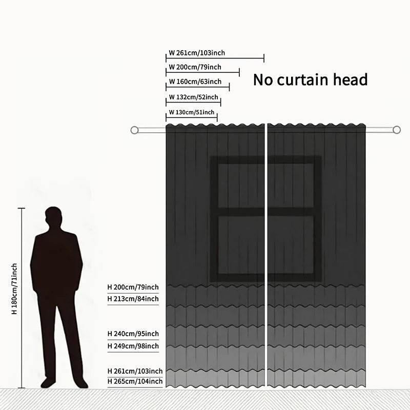 2pcs Luxuriously embroidered Chenille curtains - Loft&Timber