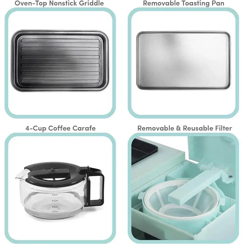 3-in-1 Breakfast Station Griddle Toaster Oven - Loft&Timber