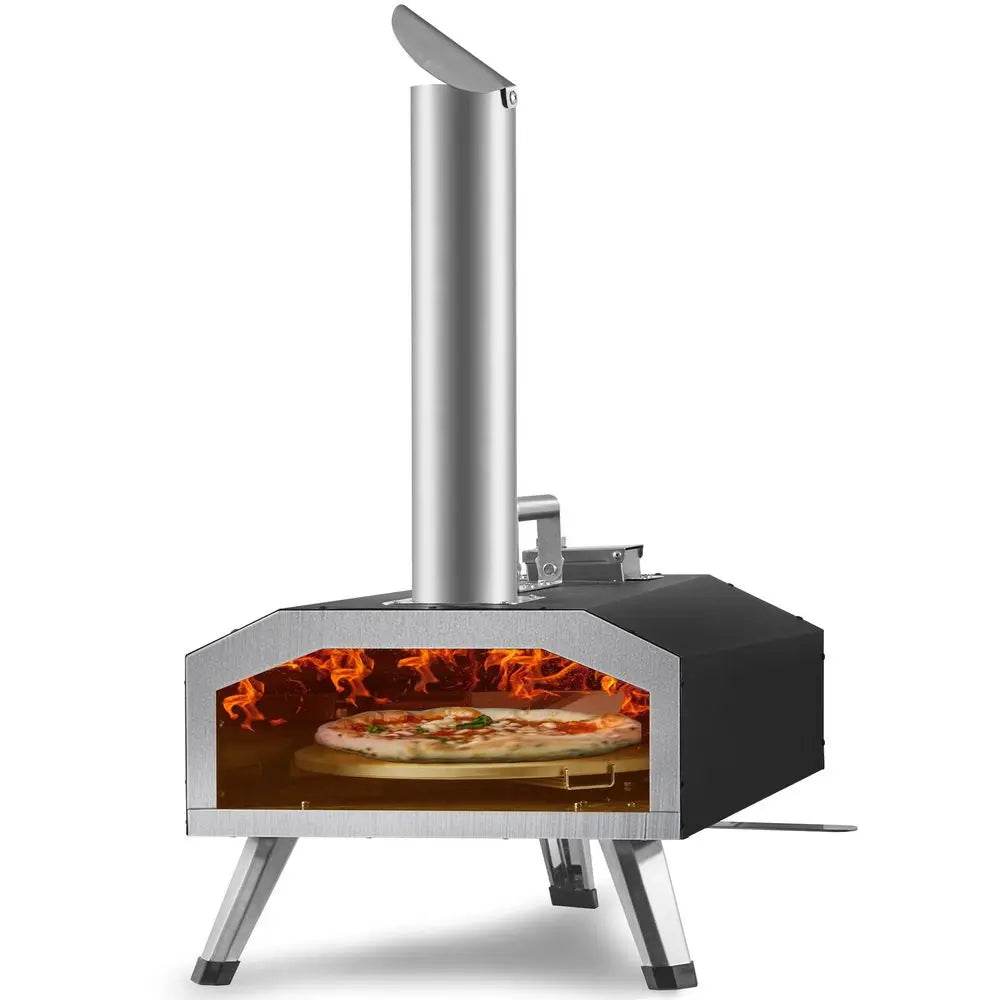 VEVOR Multi-fuel Outdoor Pizza Oven, 12 inch Wood Fired & Gas Pizza Maker - Loft&Timber