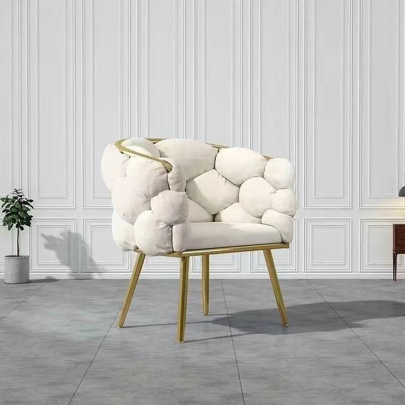 Formwell Leisure Single Sofa Chair Velvet with Gold Legs - Loft&Timber