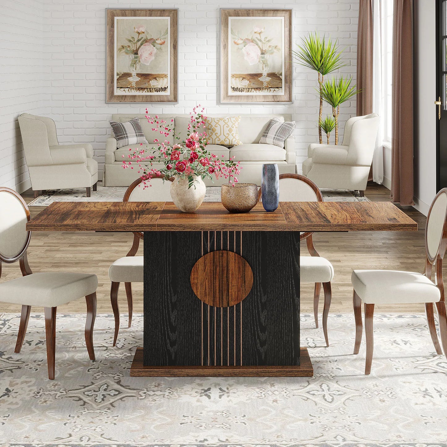 Tribesigns 55" Rectangular Dining Table for 4 to 6 - Loft&Timber