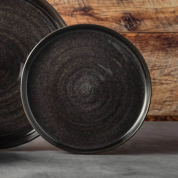 Ceramic Salad Plate Round Rustic Dinnerware - Loft&Timber