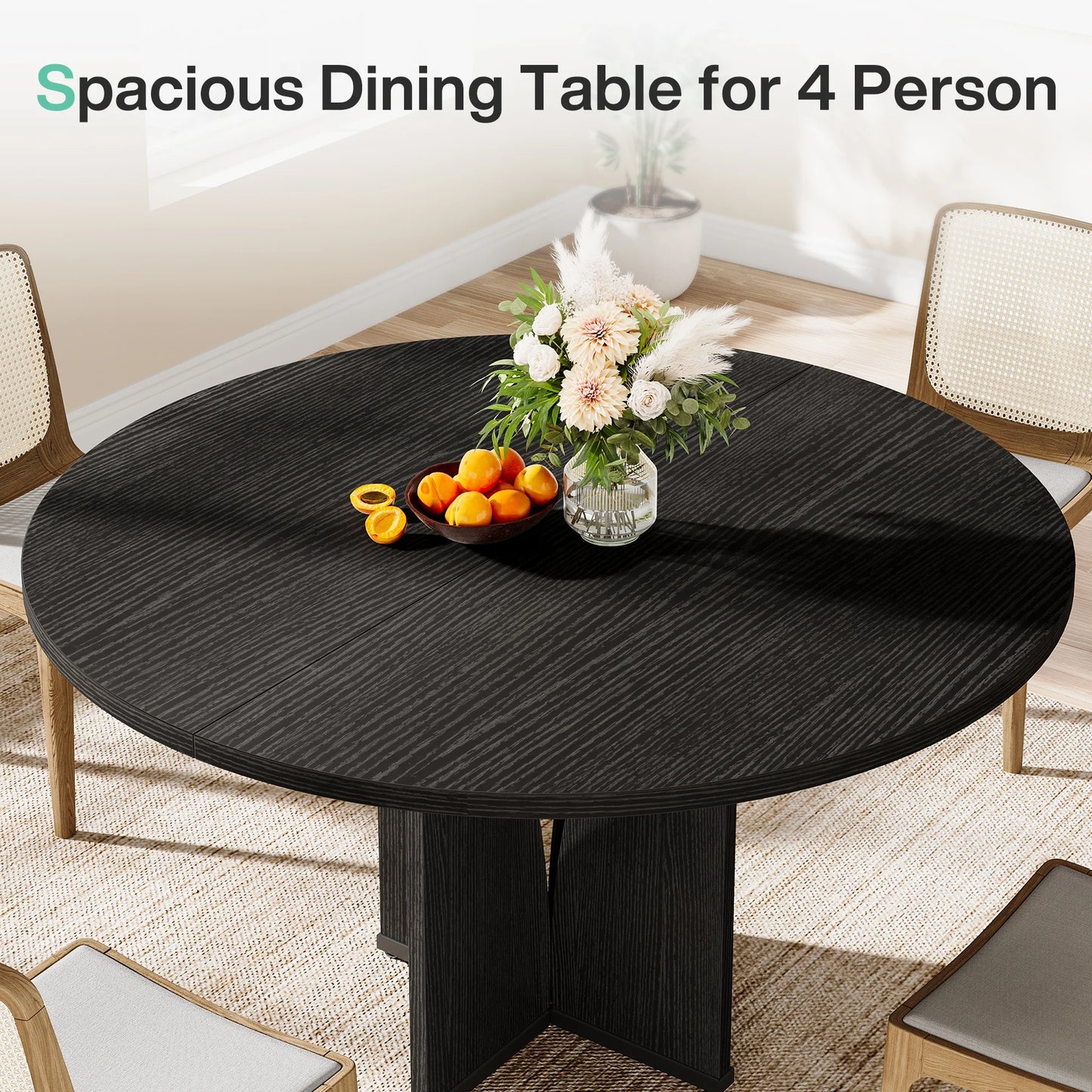 Tribesigns 39" Round Conference Table for 4 - Loft&Timber