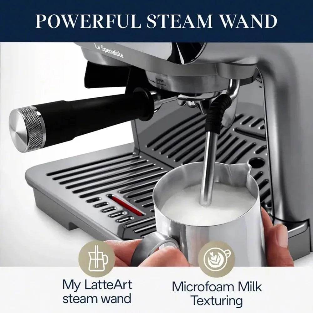 La Specialista Espresso Machine with Grinder, Steamer, & Milk Frother - Loft&Timber
