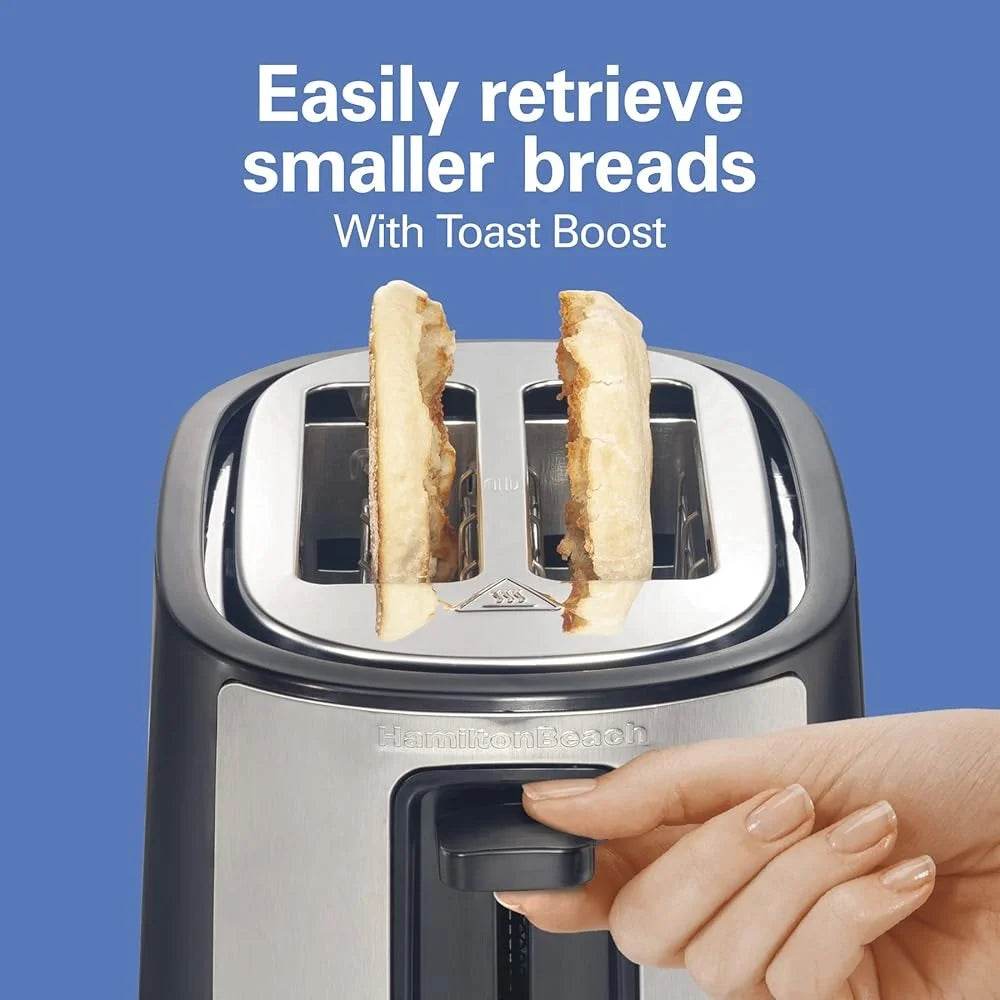 Extra Wide Slot Toaster 2 Slice with Bagel Defrost Settings